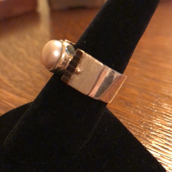 Pearl/Sterling Silver Ring - Picture 7 of 10